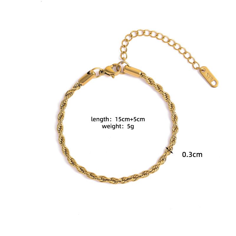 Zhenmang INS Electroplated Circle Personality Simple Ring Gold Plated Double Layer Embossed Braided Bracelet For Men And_ipsvogv.com