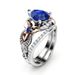 Three Heroes Couple Jewelry Creative Gold Plated Zircon Fashion Pair Ring Women's Handpiece_ipsvogv.com