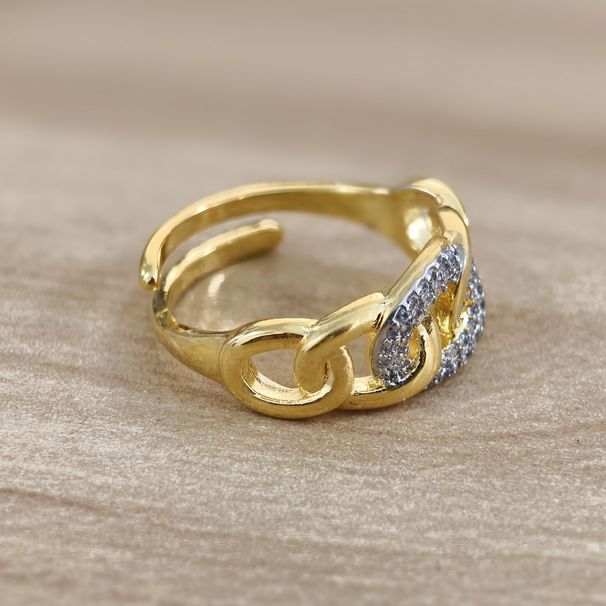 French Vintage Cuban Chain Internet Famous, Same Style Ring, Diamond Studded Women's Ring_ipsvogv.com