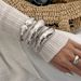 Ins Wind Irregular Metal Smooth Design Water Ripple Spring Bracelet_ipsvogv.com