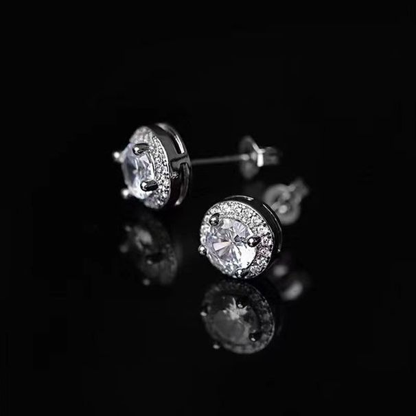 New Trendy Full Diamond Earrings for Men, American Light Luxury, and High Sense, Unique Design, Unique Temperament Earrings for Women_ipsvogv.com