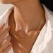 Gold Plated Titanium Steel Clavicle Necklace - Simple European & American Style Women's Chain_ipsvogv.com