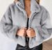 Women's Clothing autumn and winter rabbit fur zipper cardigan plush warm jacket_ipsvogv.com