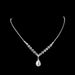 Crystal & Diamond Silver Jewelry Set - Necklace & Earrings (3-Piece, Women's Elegant Collection)_ipsvogv.com