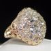 Cao Shi's Exaggerated Hemispherical Women's Gold-plated Ring, Luxurious Copper Set Zircon Ring_ipsvogv.com
