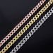 Unisex Hot Selling 8mm Three Diamonds Full Diamond Alloy Necklace Trendy Men's Personality Hip Hop Diamond Cuban Chain_ipsvogv.com