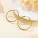 Women's Jewelry Fashion Temperament Slim Simple Personality Earrings 39m Wide Edge Round Bead Stainless Steel Earrings Female Jewelry_ipsvogv.com