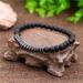 Source Jewelry 6mm Black Matte Hand Worn Copper Beads Flying Saucer Micro Diamond Ball Bracelet Bracelet Set Wholesale Men_ipsvogv.com