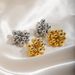 High-End Metal Ball Heavy Craft Designer Grape Cluster Brass Gold-Plated Silver Needle Stud Earrings_ipsvogv.com