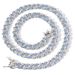 Men’s Jewelry Set Fashion Hip Hop Necklace 9mm Single Row Blue And White Zircon Hip Hop Cuban Chain Men And Women Hiphop Accessories_ipsvogv.com