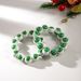 St. Patrick's Day White Wooden Bead Bracelet Irish Festival Small Fresh Green Hat Clover Lucky Bracelet_ipsvogv.com