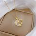 【 】 Love Double Layered Fashionable Luxury Charm Gorgeous Full Diamond Necklace Women's Versatile Clavicle Chain_ipsvogv.com