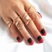 New Articulated Pearl Ring Set Of 10 Pieces With Crossed And Simplified Hollow Holds_ipsvogv.com