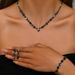 Women’s Jewelry Set Fashion Jewelry Set Necklace Earrings Bracelet Three Piece Rose Gold_ipsvogv.com