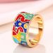 Cao Shi's New Color Enamel Drip Oil Splicing Ring, Fashionable Personalized Women's Ring_ipsvogv.com