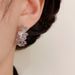 S Silver Needle Micro Paved Zircon Flower Hoop Internet Celebrity Personality Fashion Light Luxury High-end Versatile_ipsvogv.com