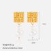 Women’s Jewelry Set Fashion INS Niche Design Style Titanium Steel Earrings Stainless Steel Plated Gold Pearl Pendant Irregular Earrings For Women_ipsvogv.com