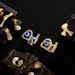 Halloween Men And Women's Fashion Personality Gold Teeth Devil Eyes Inlaid Zircon Braces Cosplay Accessories_ipsvogv.com