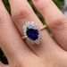 blue Is Fashionable And Simple, Women's Diamond Studded Jewelry, Wedding Single Ring Accessory_ipsvogv.com