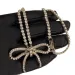 Paris B Brand Bowknot designer necklace for women gold geometry woman sweet bow knot chain choker shine nature diamond_ipsvogv.com