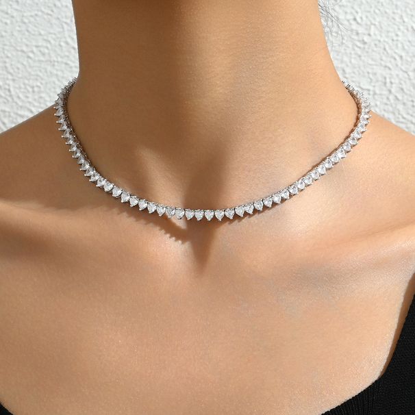 Fashionable luxurious American long necklace with female personality, diamond arrangement, niche design, collarbone_ipsvogv.com