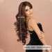 European And American Wig Female Long Hair Wavy Red Brown Highlights Gold Oblique Bangs Curly Hair Daily Wig Fluffy Full Head Cover_ipsvogv.com