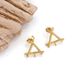 Stainless Steel Gold Vacuum Electroplated Triangular DIY Jewelry Production Earrings_ipsvogv.com