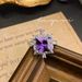 High Set New TZ068 End Jewelry Design Sense Full Zircon Purple Necklace Color Treasure Earrings Square Diamond Ring_ipsvogv.com