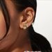 Women's Jewelry Hip Hop Style High Grade Metal Brass Plated With Real Gold Inlaid Zircon Ear Clip Earrings Niche Light Luxury Earrings_ipsvogv.com