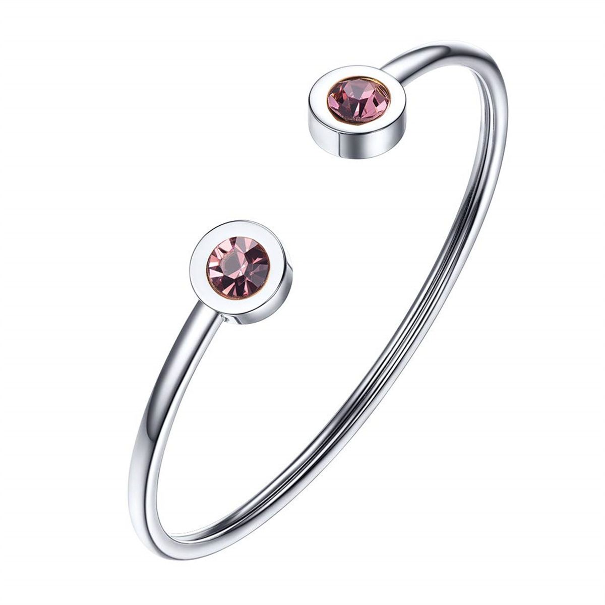 Women's Jewelry Stainless Steel 12 Birthstone Bracelet January To December Birthday Gift_ipsvogv.com