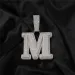 Necklaces 26 Letter Hip Hop Iced Out Personality Men's Pendant Necklace_ipsvogv.com