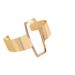 Yuwen Fashion And Jewelry Set Line Shape Grid Hollow Gold-Plated Ring Bracelet_ipsvogv.com