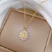 【 Titanium Steel 】 Round Portrait Diamonds, Light Luxury Temperament, Gorgeous Full Of Diamonds Necklace, Women's_ipsvogv.com