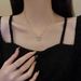 Hollow Out Peach Heart Necklace For Women, Trendy, Sweet, Spicy Girl, Student, Simple Collarbone Chain, Niche Design_ipsvogv.com