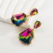 Fashionable Bohemian Style With Fashionable Temperament, Versatile And Irregular Geometric Earrings, Transparent Resin_ipsvogv.com