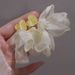 Women’s Jewelry Set Fashion First Love Super FairyLight Yellow Flower Mesh Gauze Flower Exaggerated Niche Design Seaside Earrings_ipsvogv.com