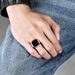 Men's Jewelry Light Luxury Style Gem Stainless Steel Ring Artificial Gem Titanium Steel Hand Jewelry King Feel_ipsvogv.com