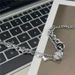 Original Versatile Design Cat's Eye Stone Black And White Bracelet For Men And Women Light Luxury High End No Fading Titanium Steel Material_ipsvogv.com