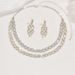 Women’s Jewelry Set Fashion Hot Selling Simple Full Diamond Chain Rhinestone Jewelry Set Necklace Earrings Suitable For Women To Wear_ipsvogv.com