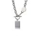 Dark Style Hip Hop Titanium Steel Round Square Brand Combination Letter Stainless Steel Short Necklace Men And Women Clavicle OT Chain_ipsvogv.com