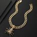Hip Hop New Product Full Diamond Alloy Spider Pendant Fashion Personality Cuban Chain Men's Necklace Jewelry_ipsvogv.com