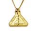 FOREVER BEST FRIENDS Triangular Half Split Fashion Men's and Women's Long Pendant Necklace_ipsvogv.com
