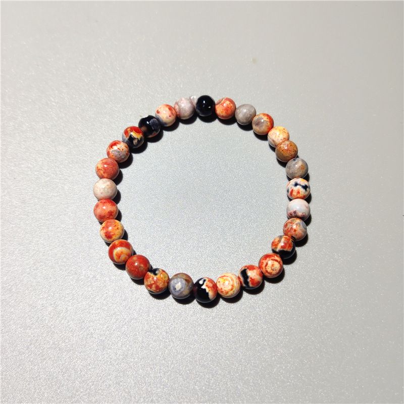 Flame Agate Cosmic Planet Starry Sky Natural Stone Beads Friendship Bracelet For Men And Women_ipsvogv.com