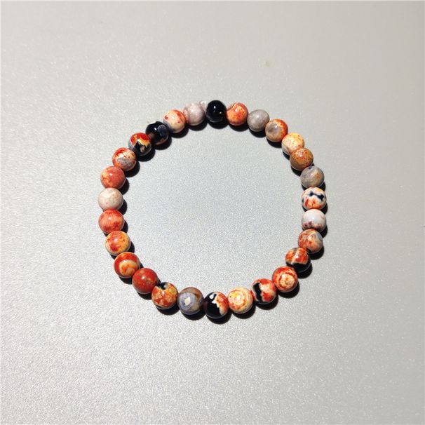 Flame Agate Cosmic Planet Starry Sky Natural Stone Beads Friendship Bracelet For Men And Women_ipsvogv.com