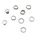 Instagram Style Personalized Female Smiling Face Flower Leaf Crown 9-piece Ring Set_ipsvogv.com