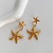Fashionable Niche INS Titanium Vintage Large And Small Starfish Embossed Versatile Earrings_ipsvogv.com