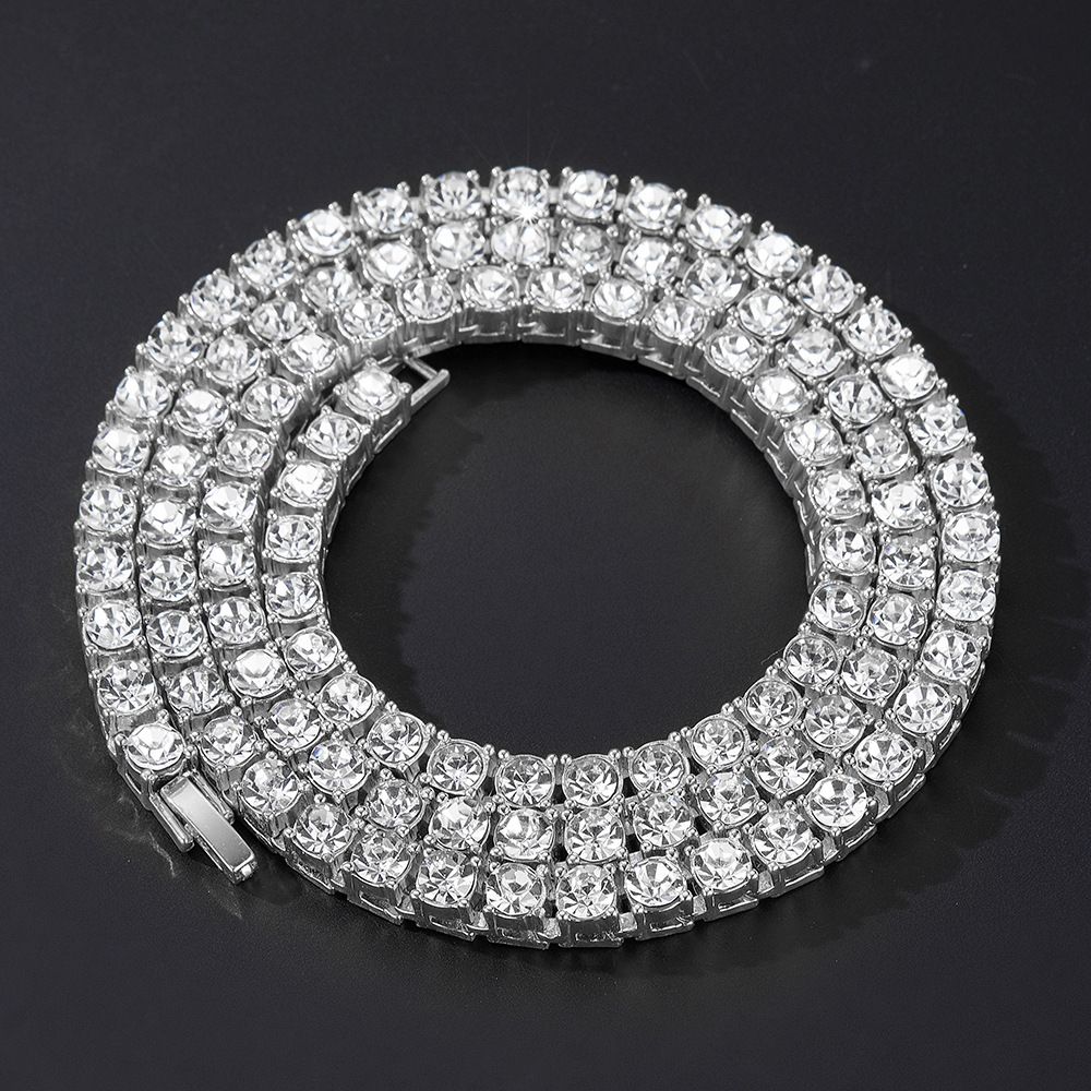 4mm Tennis Chain Alloy Rhinestone High-Quality Tight Fashion Single Row Necklace Hip-Hop Jewelry Special_ipsvogv.com