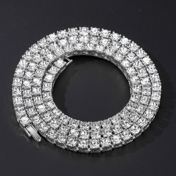 4mm Tennis Chain Alloy Rhinestone High-Quality Tight Fashion Single Row Necklace Hip-Hop Jewelry Special_ipsvogv.com