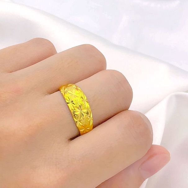Vietnamese Sand Gold Plated Trendy Men's Live Ring 999 Color Long Lasting Jewelry_ipsvogv.com