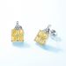 Large yellow diamond colored gemstone earrings S925 silver inlaid ice flower cut high carbon diamond earrings light luxury_ipsvogv.com